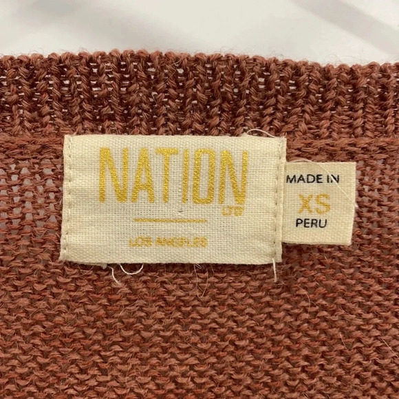 Nation LTD Bijou Adobe Pink Alpaca Blend Sweater Size XS - Picture 14 of 15